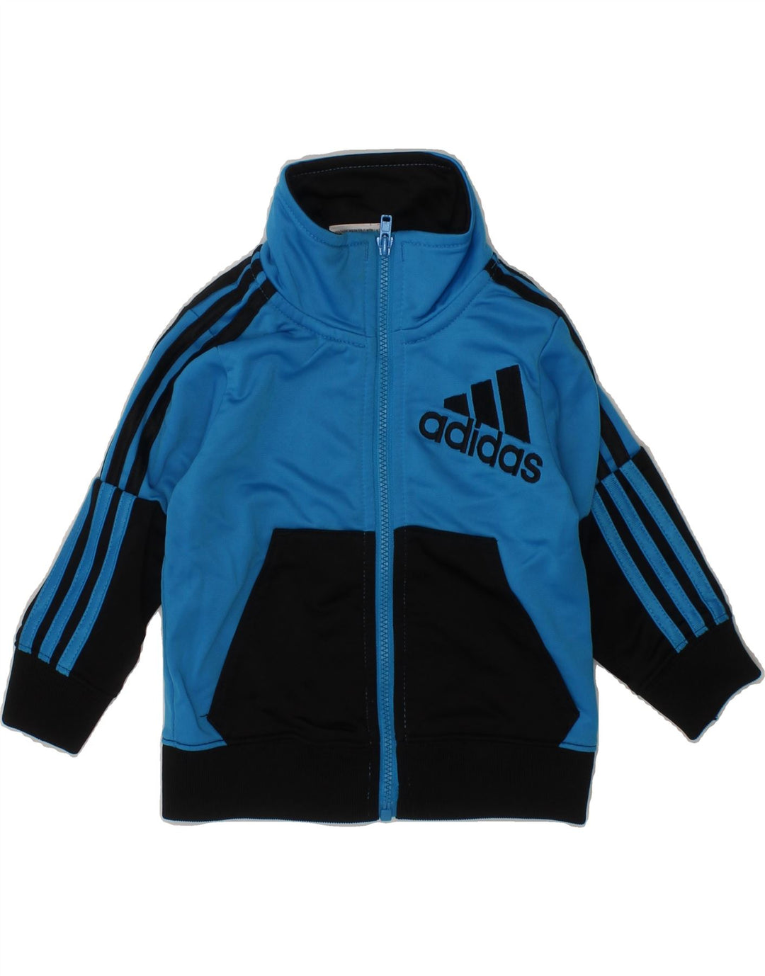 ADIDAS Baby Boys Tracksuit Top Jacket 9-12 Months Blue Polyester Vintage Adidas and Second-Hand Adidas from Messina Hembry 