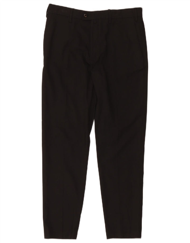 Zara Herre Slim Suit Bukser EU 40 Medium W31 L27 Sort Polyester