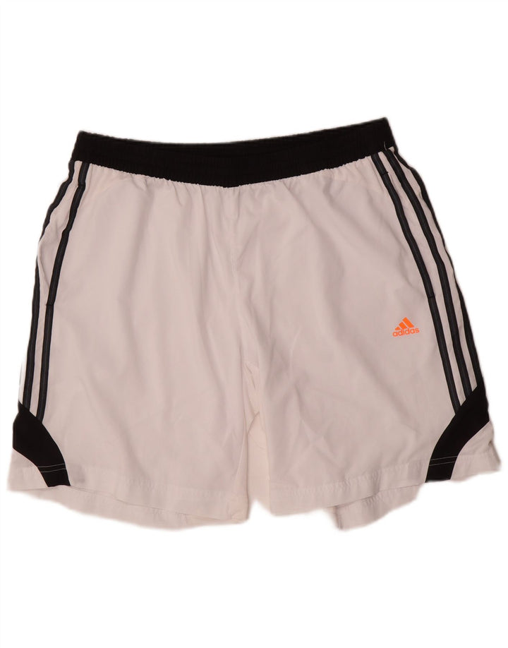 Adidas Herre Climacool Sports Shorts Large White Colourblock Polyester