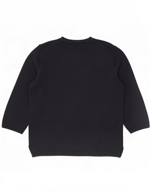 Lands End Boys Boat Neck Jumper Sweater 10-11 År Medium Navy Blue