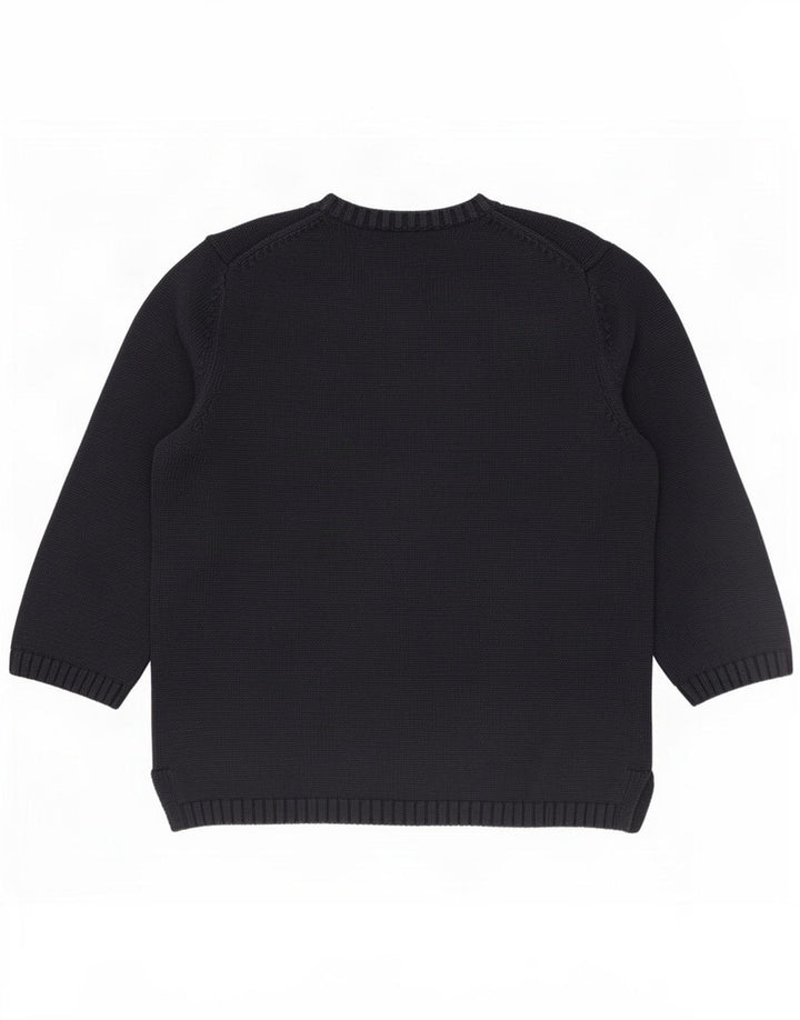 Lands End Boys Boat Neck Jumper Sweater 10-11 År Medium Navy Blue