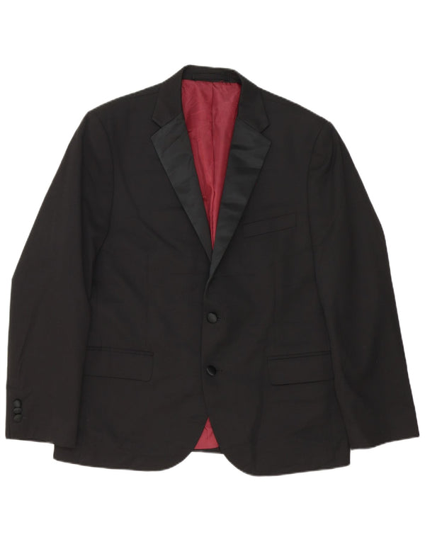 Marks & Spencer Herre skræddersyet pasform 2-knaps blazerjakke UK 42 Large Black