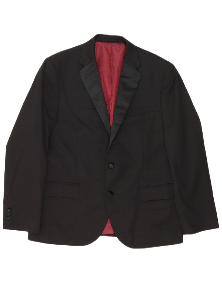 Marks & Spencer Herre skræddersyet pasform 2-knaps blazerjakke UK 42 Large Black
