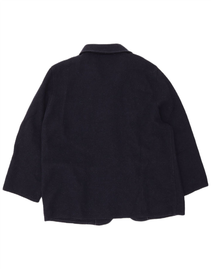 EASY Dame 3/4 ærmer 4 knaps blazerjakke IT 46 Stor marineblå