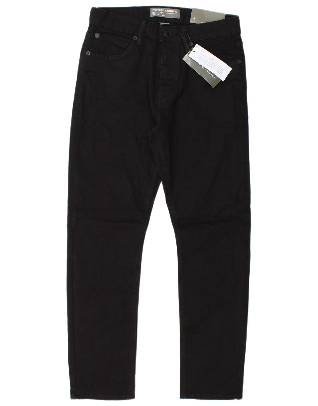 French Connection Slim Jeans til mænd W30 L30 Sort bomuld