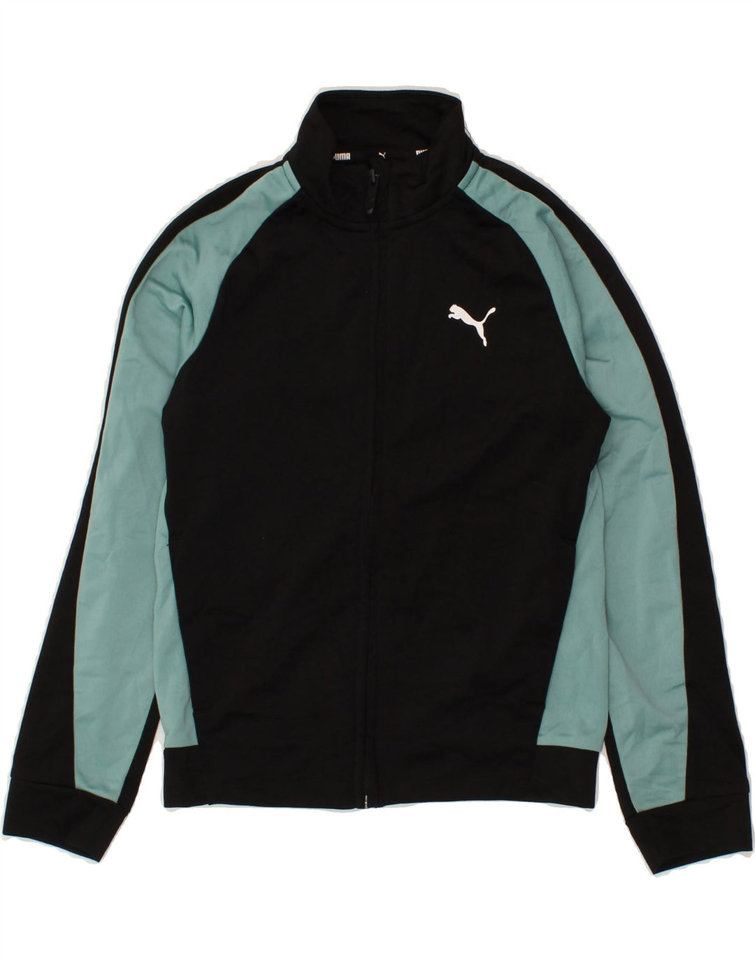 PUMA Boys Tracksuit Top Jacket 9-10 Years Medium  Black Colourblock Vintage Puma and Second-Hand Puma from Messina Hembry 