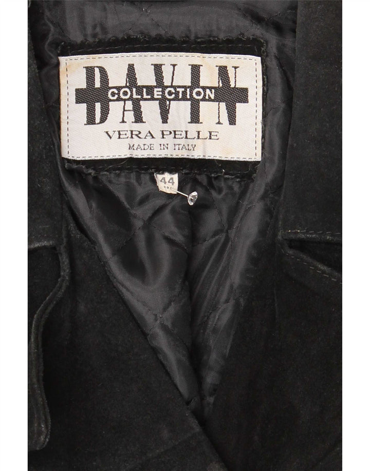 Davin Dame Loose Fit Ruskind Dobbeltradet Frakke IT 44 Medium Sort