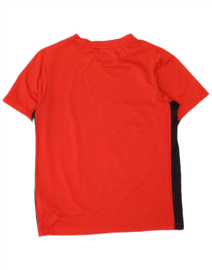 Russell Athletic Boys Grafisk T-Shirt Top 7-8 år Medium Rød Colourblock