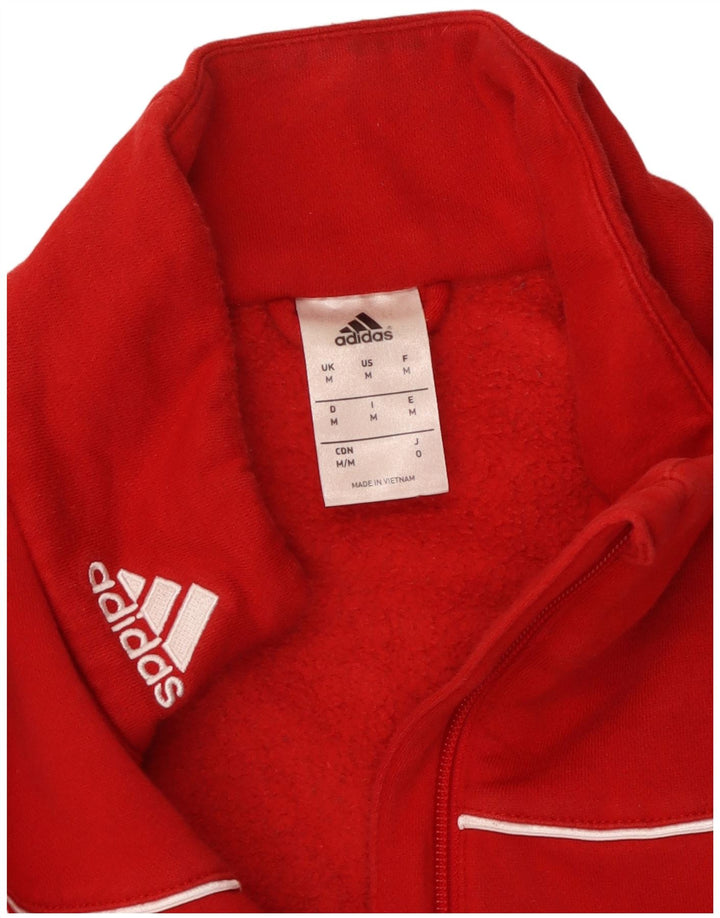 ADIDAS Sweatshirt med lynlås til mænd, medium rød