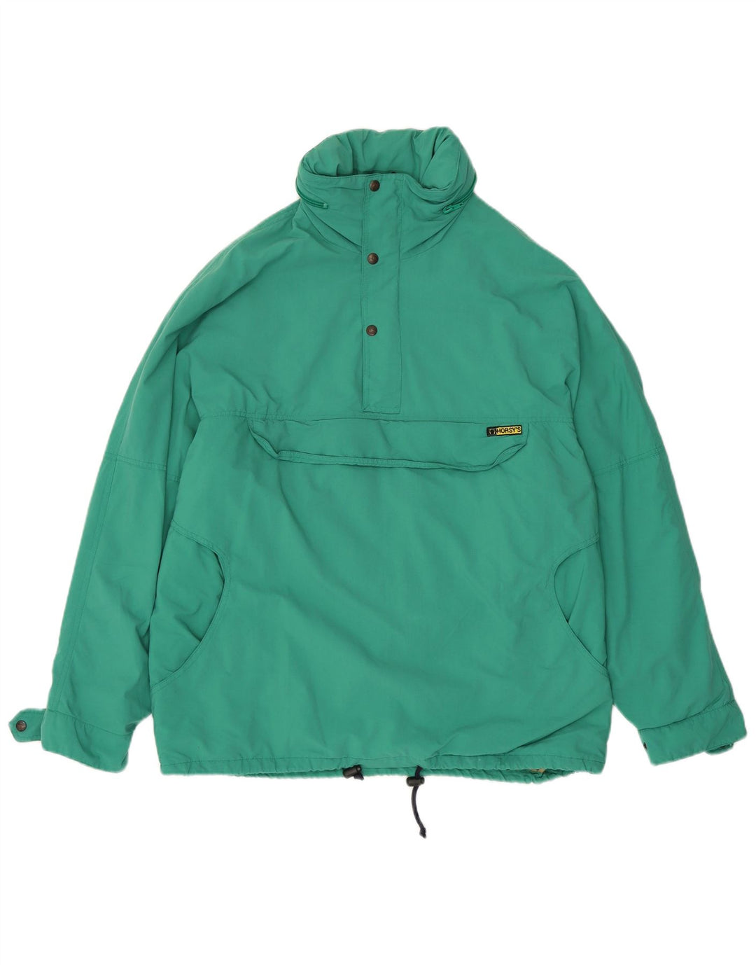Good Luck Herre Hooded Loose Fit Anorak Jacket UK 38 Medium Green Polyester