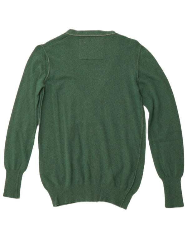 REPLAY Dame Cardigan Sweater UK 10 Small Green Polyamide
