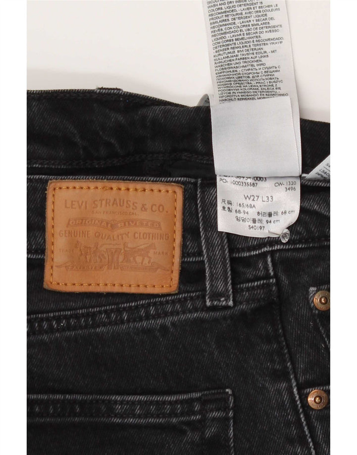 Levi's Dame Ribcage Bootcut Jeans W27 L33 Sort Bomuld