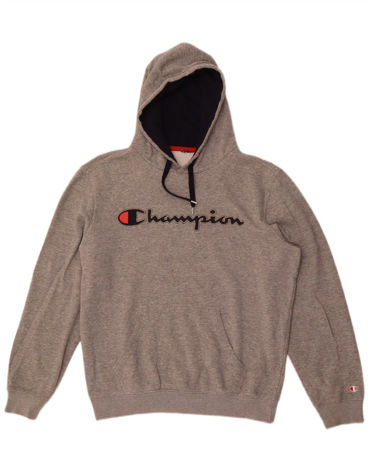 Champion Herre grafisk hættetrøje Jumper Large Grå Flecked