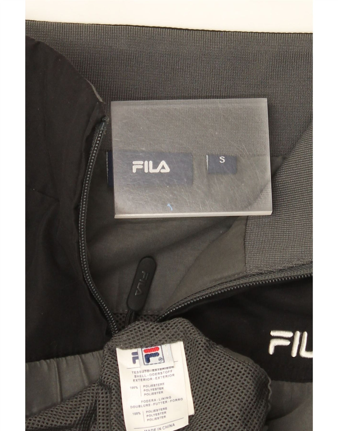 Fila Træningsdragt til mænd, topjakke, lille grå farveblok polyester