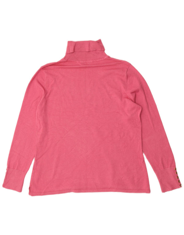 M&Co Dame Roll Neck Jumper Sweater UK 16 Large Pink Viscose