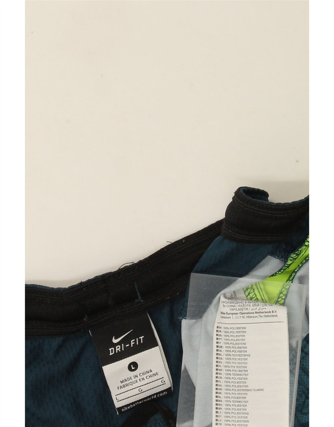 Nike Herre Dri Fit Sportshorts Store Blå Camouflage Polyester