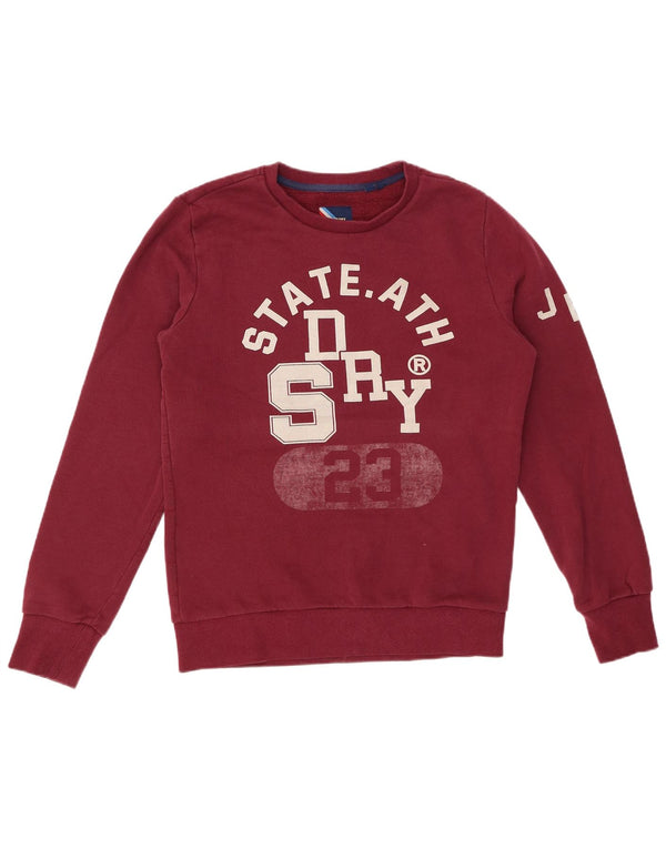 SUPERDRY Grafisk sweatshirt til mænd Medium Bourgogne bomuld