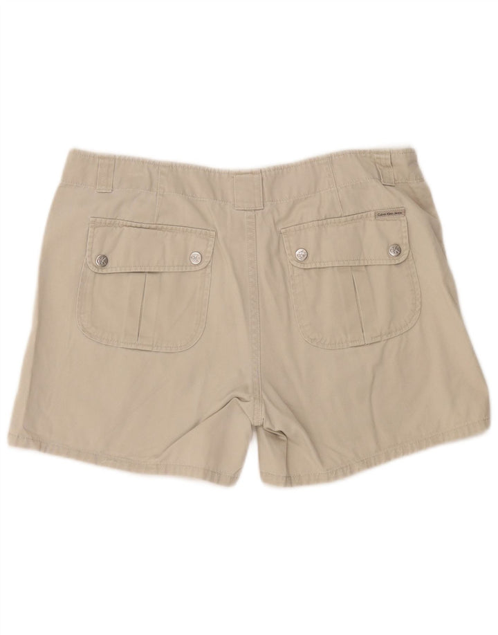 CALVIN KLEIN Dameshorts US 10 Medium W27 Grøn Bomuld