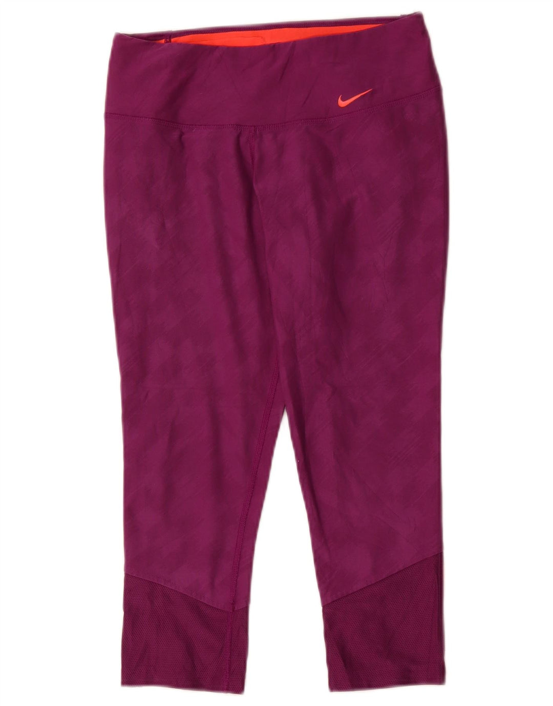 Nike Dame Capri Leggings UK 10 Lille Lilla Geometrisk Polyester