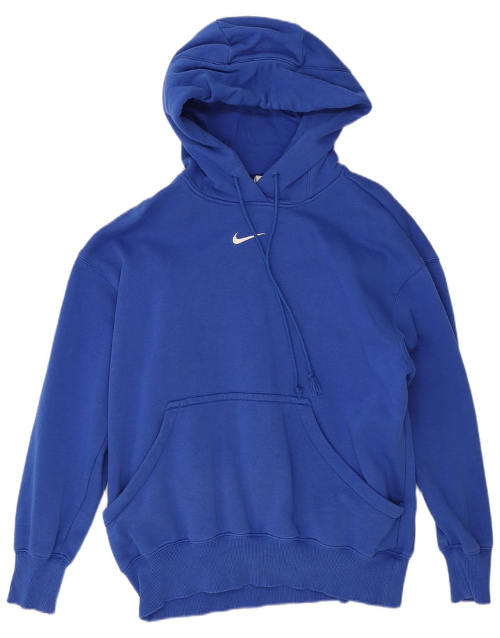 Nike oversize hættetrøje til kvinder DK 10 Lille blå bomuld
