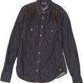TOMMY HILFIGER Womens Shirt US 6 Medium Navy Blue Houndstooth Cotton Vintage Tommy Hilfiger and Second-Hand Tommy Hilfiger from Messina Hembry 