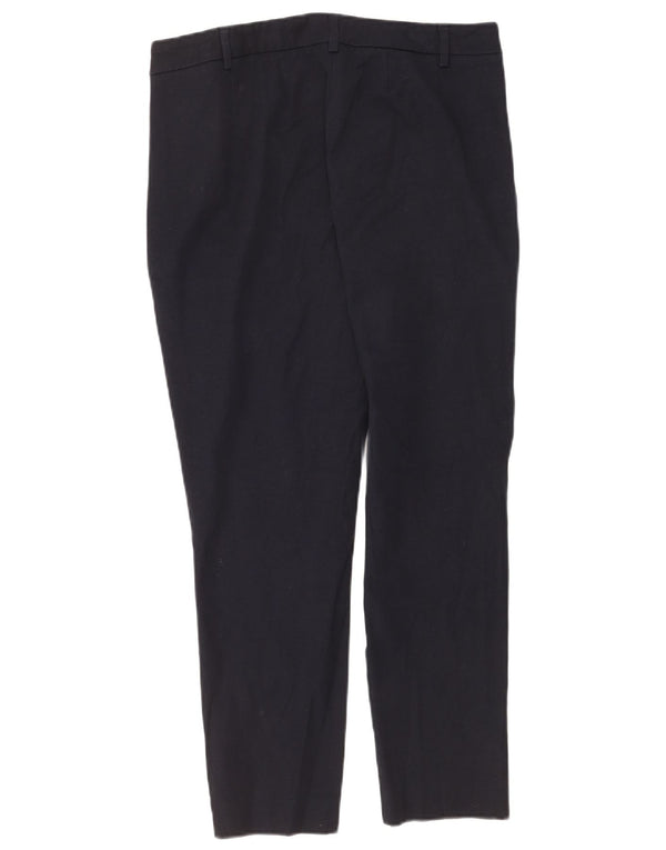 Marks & Spencer Dame Cropped Trousers UK 14 Large W34 L26 Navy Blue