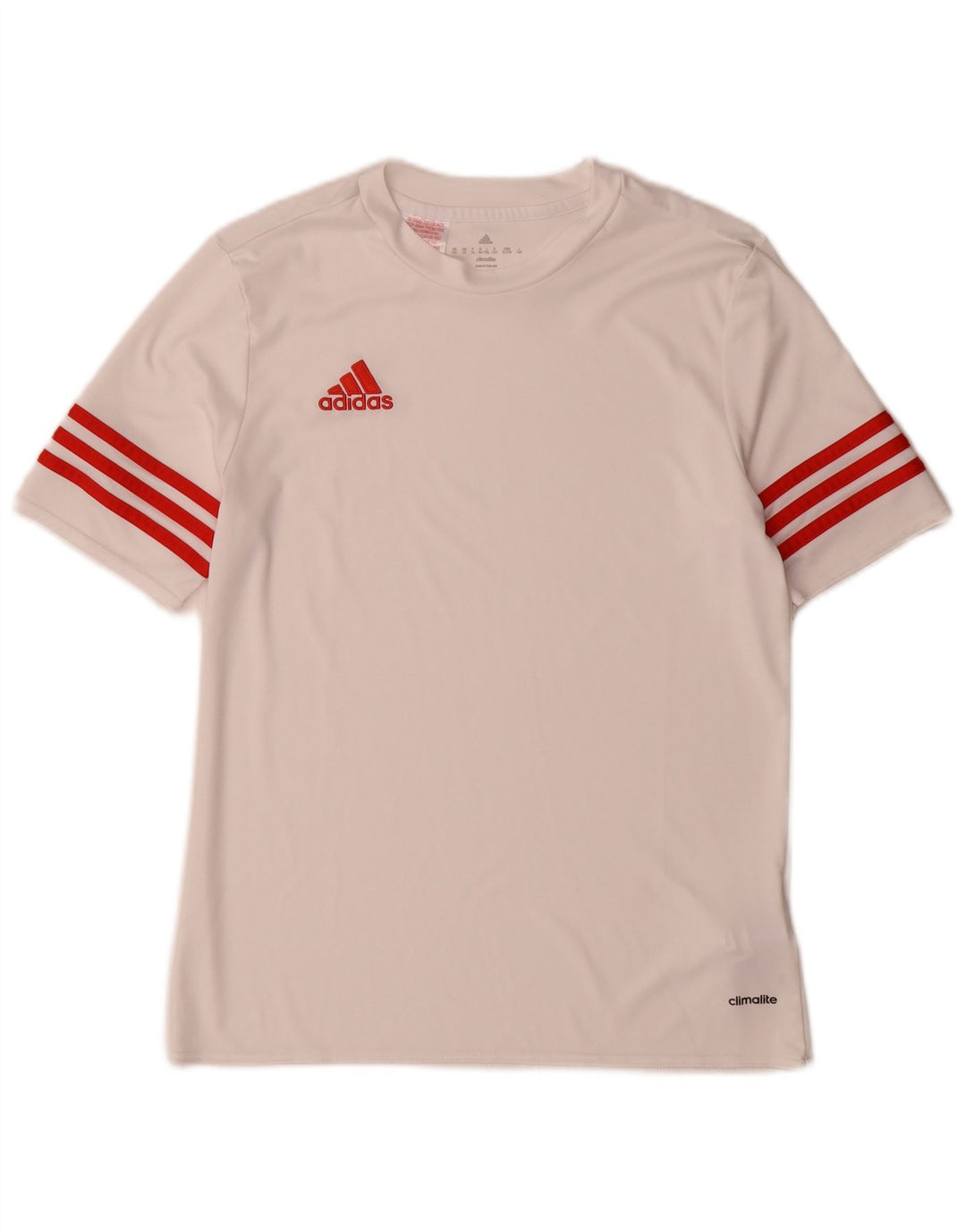Adidas Boys Climalite T-Shirt Top 13-14 år XL Hvid Polyester