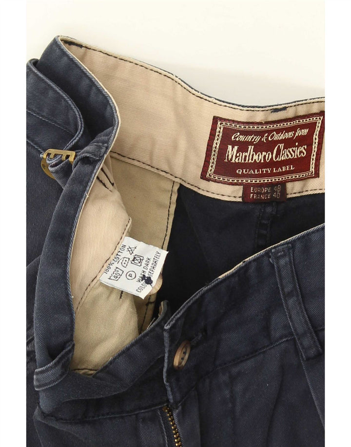 Marlboro Classics Herre Cargo Shorts EU 48 Medium W32 Marineblå Bomuld