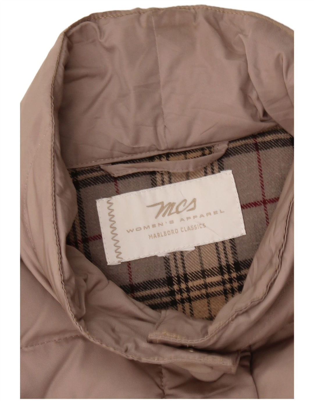 MARLBORO CLASSICS Polstret jakke til kvinder UK 16 Large Beige