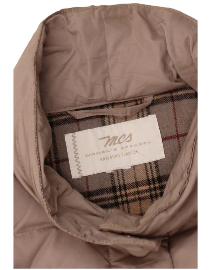 MARLBORO CLASSICS Polstret jakke til kvinder UK 16 Large Beige