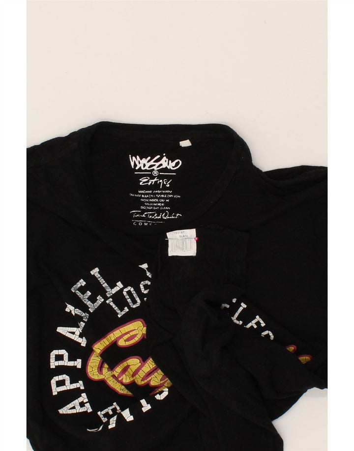 MOSSIMO Mens Graphic T-Shirt Top Small Black Vintage Mossimo and Second-Hand Mossimo from Messina Hembry 