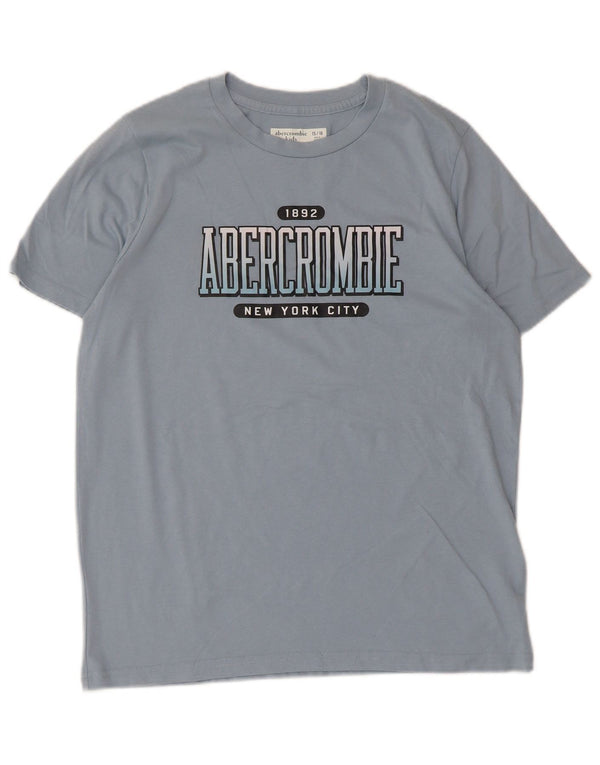 Abercrombie & Fitch drenge grafisk t-shirt top 15-16 år blå bomuld