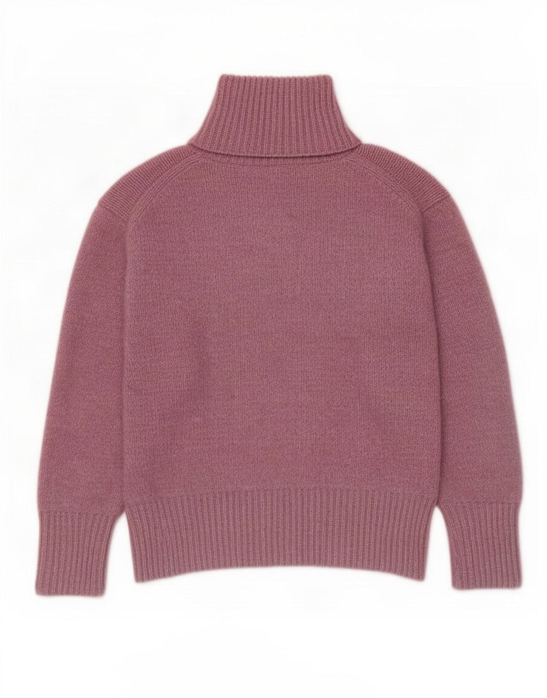 Zara Dame Oversized Roll Neck Jumper Sweater UK 14 Medium Pink Polyester