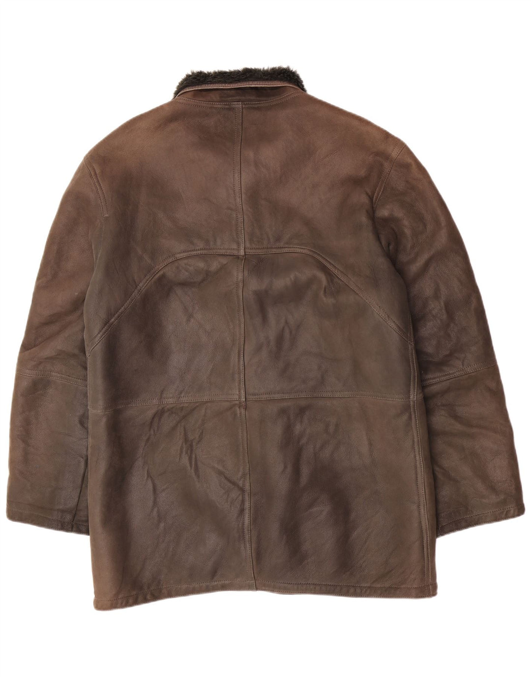 Vintage Herre Shearling Jacket UK 40 Large Brown