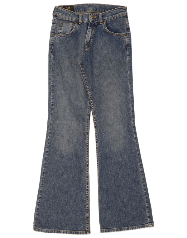 Lee Womens Felton Flared Jeans US 14 XL W26 L31 Blå Bomuld