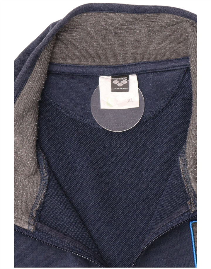 Arena Herre grafisk træningsdragt Topjakke XL Navy Blue Colourblock