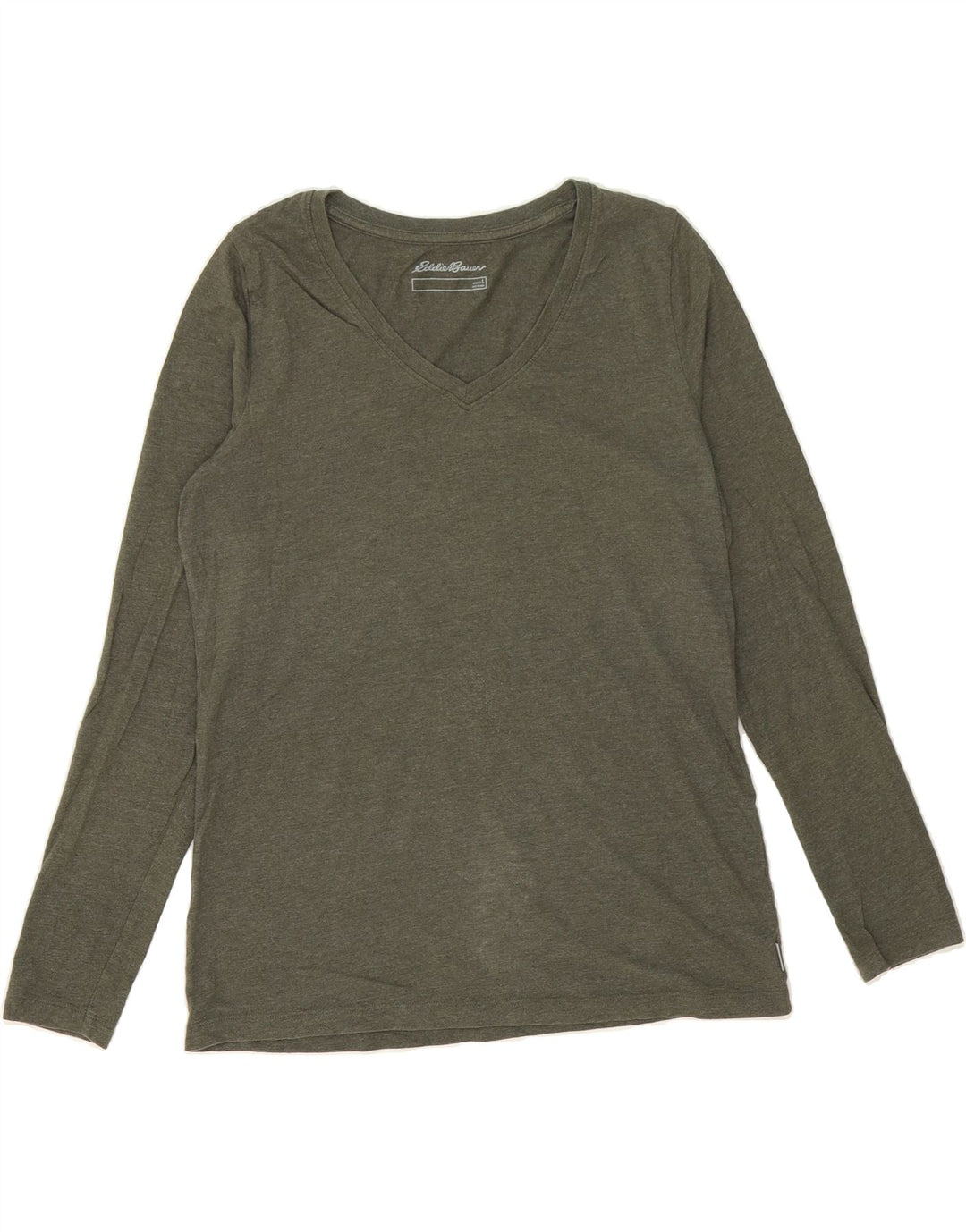 EDDIE BAUER Womens Top Long Sleeve UK 16 Large Khaki Vintage Eddie Bauer and Second-Hand Eddie Bauer from Messina Hembry 