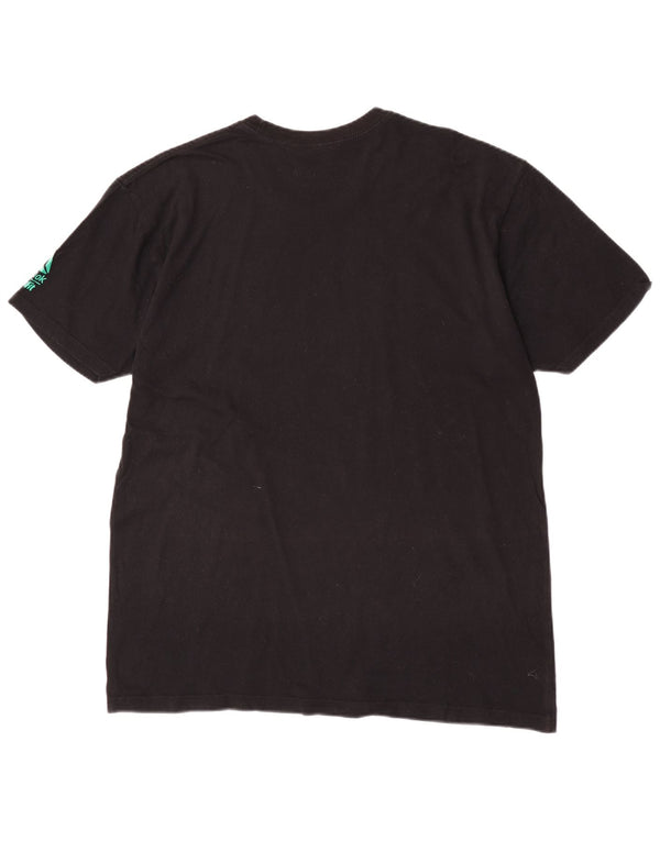 Reebok Mens Graphic T-Shirt Top XL Black Cotton Sports