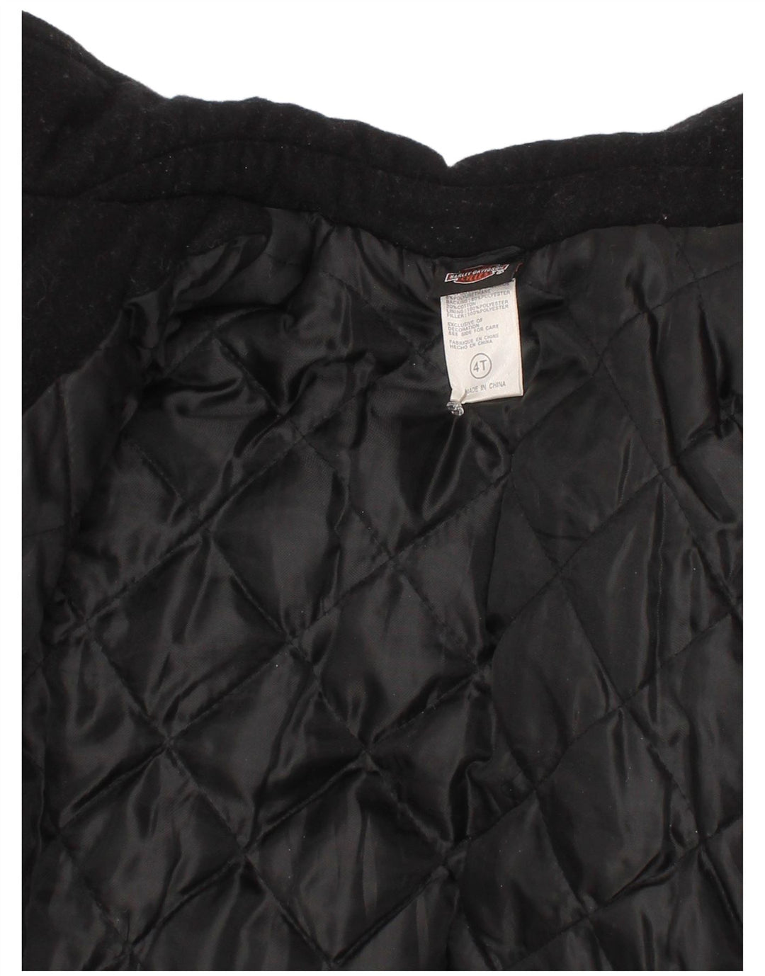 Harley Davidson drenge grafisk varsity jakke 3-4 år marineblå farveblok