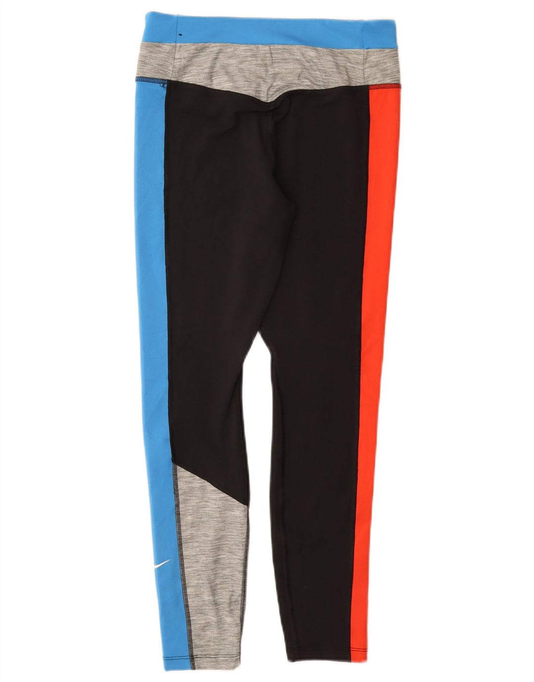 Nike Dame Dri Fit Leggings UK 12 Medium Flerfarvet Colourblock