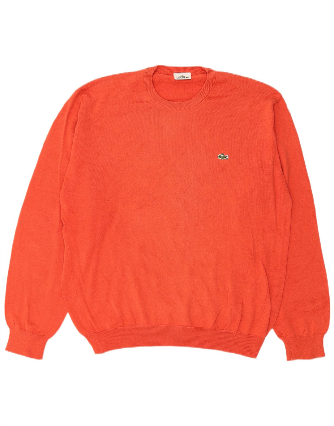 Lacoste Herre trøjetrøje med rund hals str. 4 Medium Orange Bomuld
