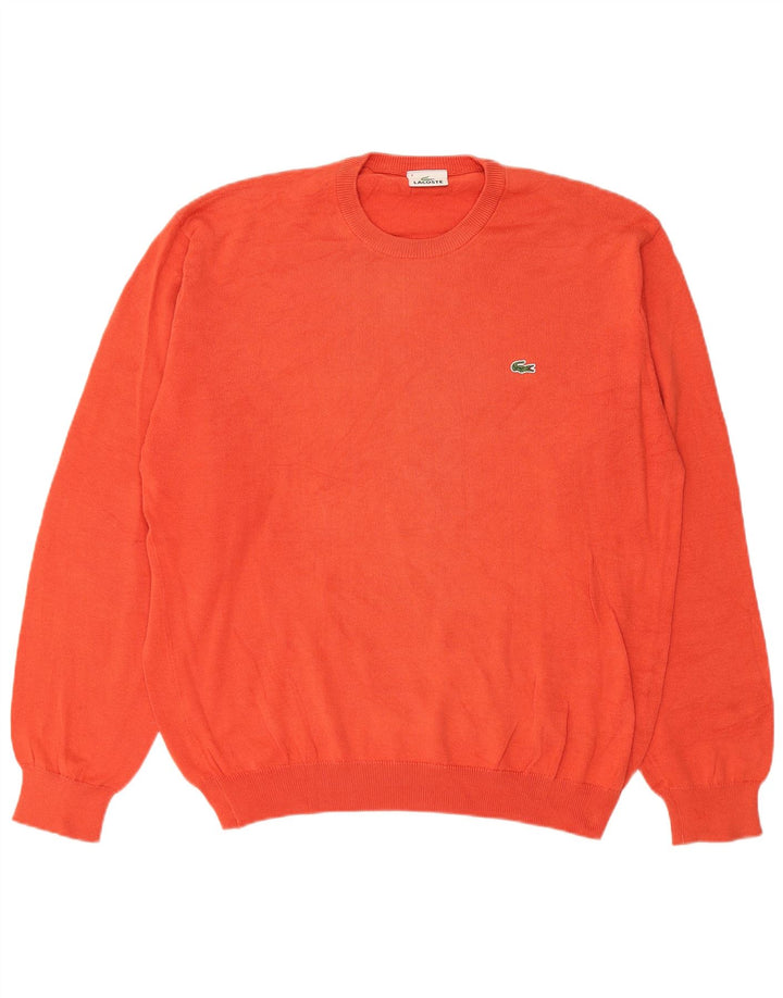 Lacoste Herre trøjetrøje med rund hals str. 4 Medium Orange Bomuld