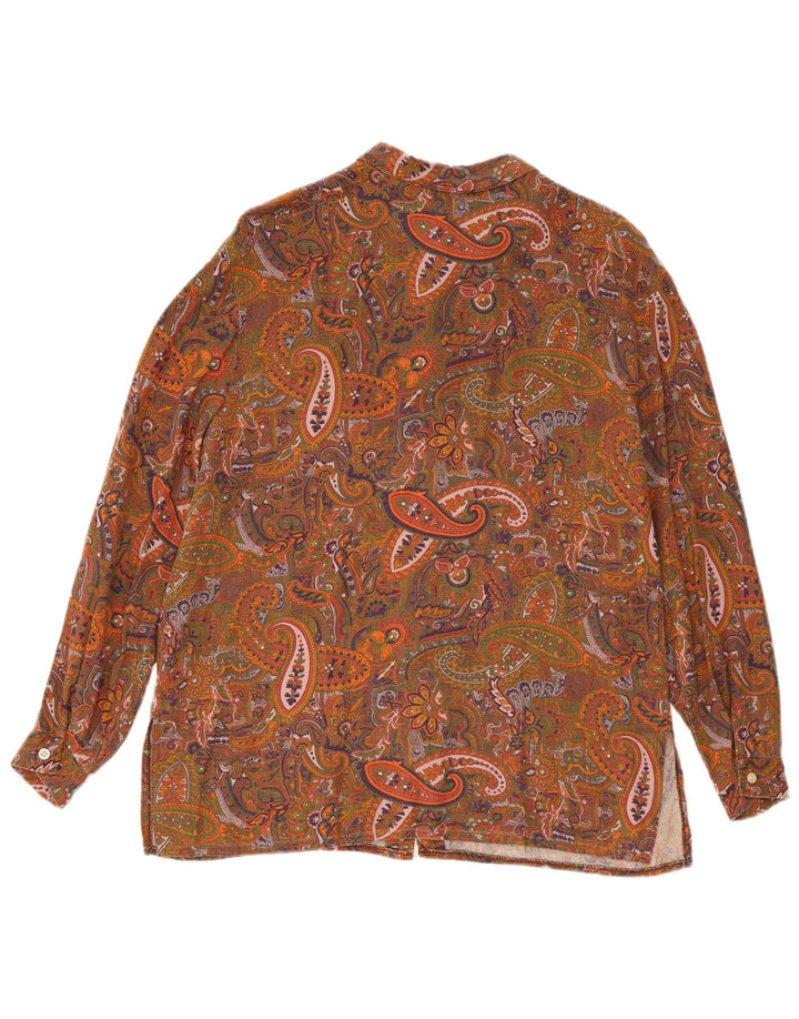 Vintage dameskjorte UK 16 Large Multicolored Paisley