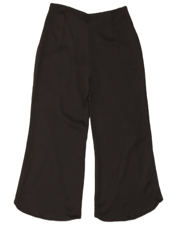 Zara Womens Vide Ben Cropped Trousers Small W28 L23 Sort Polyester
