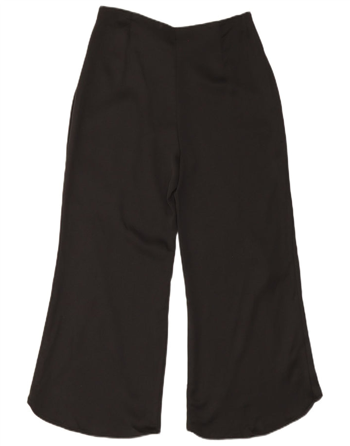 Zara Womens Vide Ben Cropped Trousers Small W28 L23 Sort Polyester