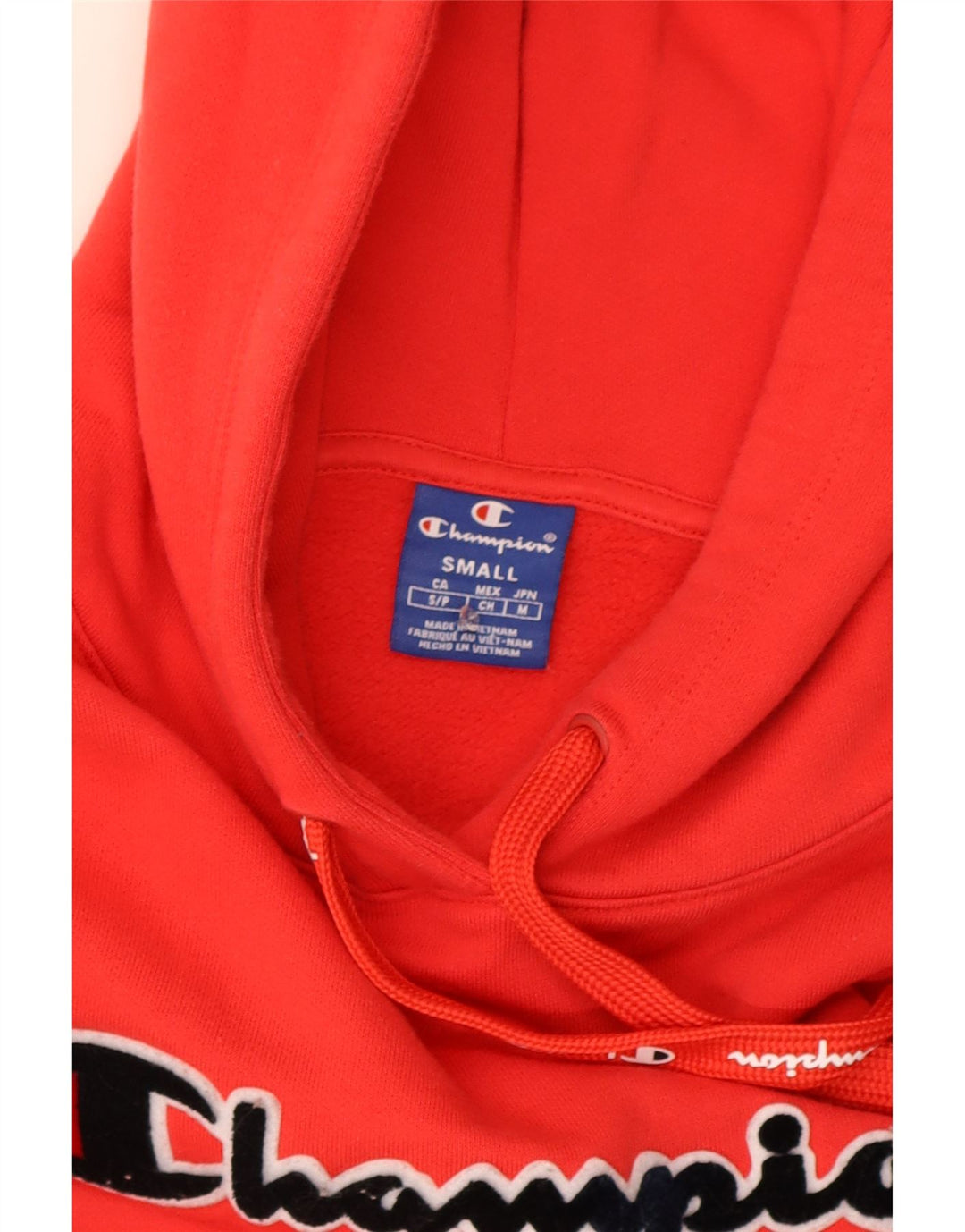 CHAMPION Mens Graphic Hoodie Jumper Small Pink Cotton Vintage Champion and Second-Hand Champion from Messina Hembry 