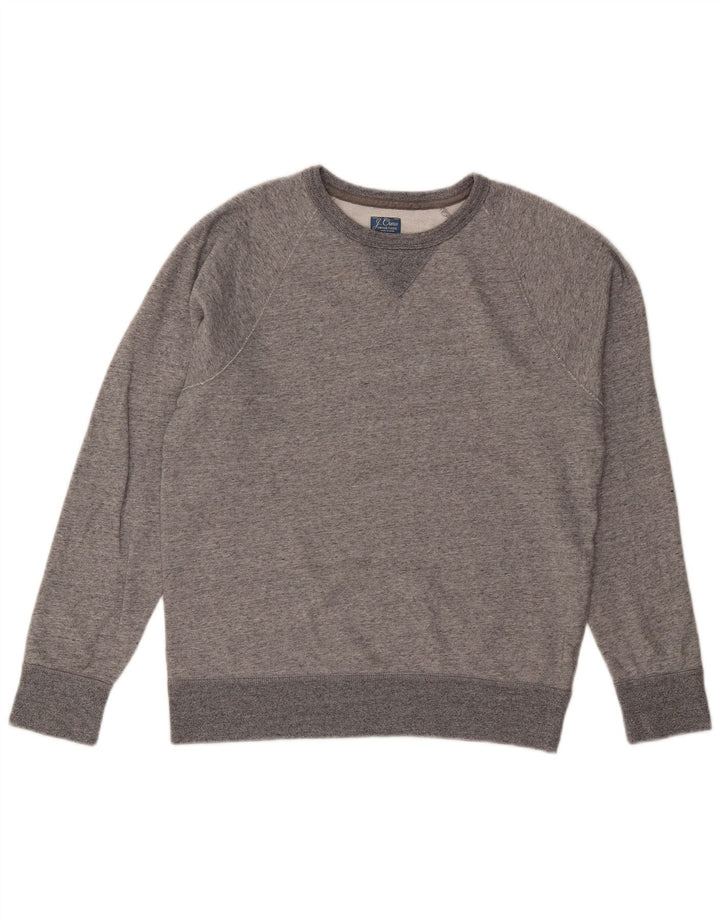 J. Crew Sweatshirt til mænd, lille grå flækket bomuld