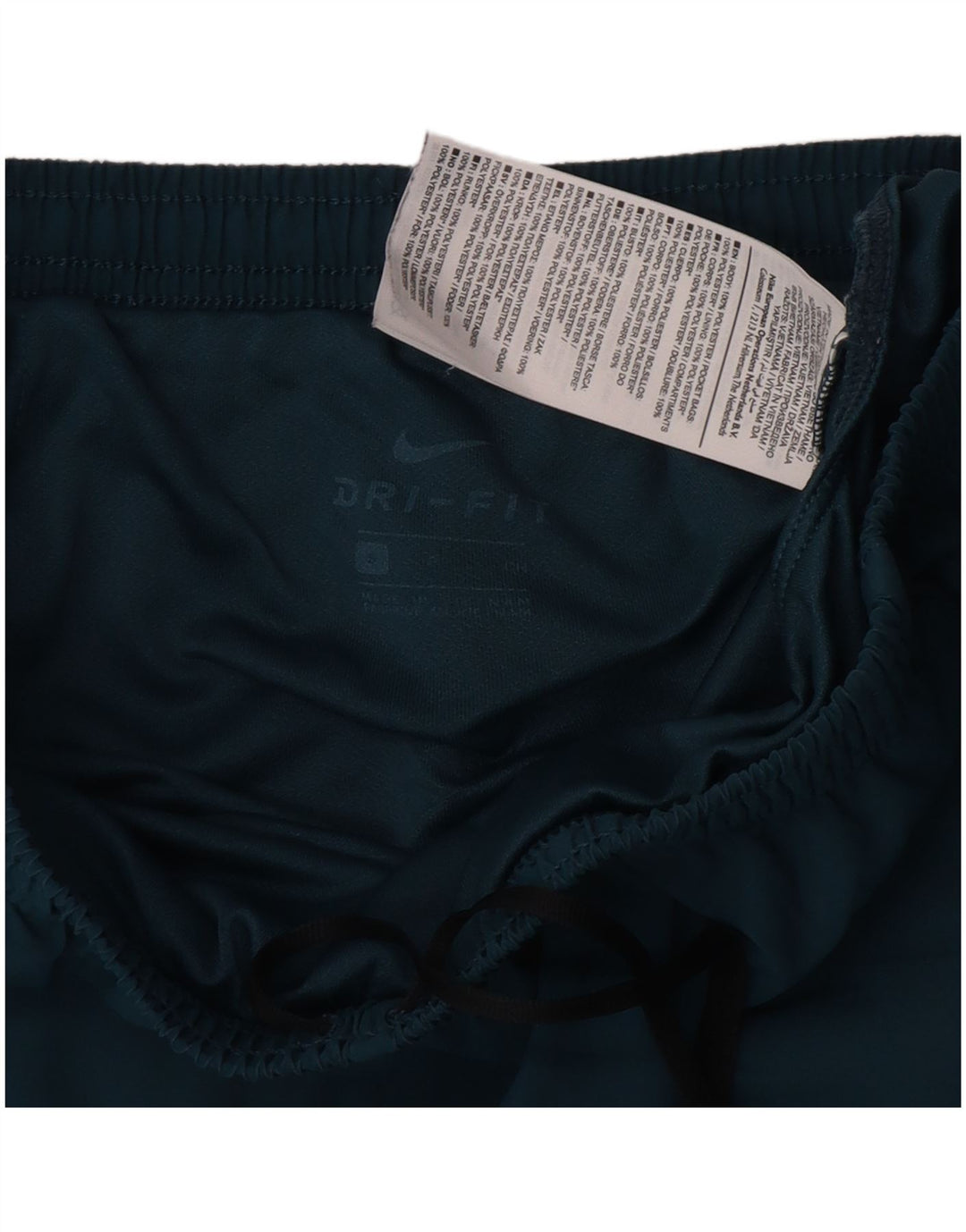 Nike Herre Dri Fit grafiske sportsshorts Small Green Colourblock Polyester