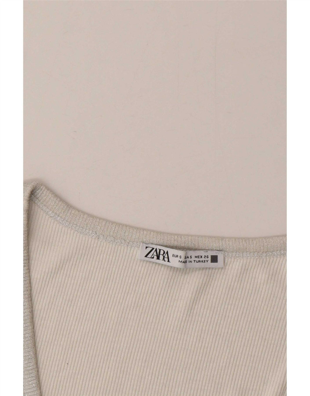 Zara Damevest Top UK 8 Lille Sølv