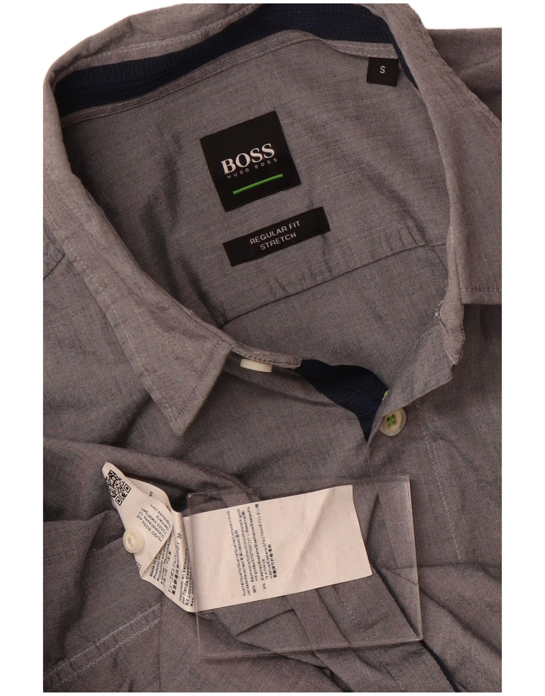 Hugo Boss Herre Regular Fit skjorte, lille grå bomuld